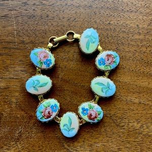 VNTG Floral Enamel Bracelet